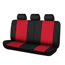 Rear Bench car seat Covers car seat Protectors Split 40/60 Value Black Red