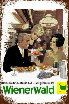 Blechschild WIENERWALD 30 x 20 cm Metallschild Retro Vintage Nostalgie (p4905)