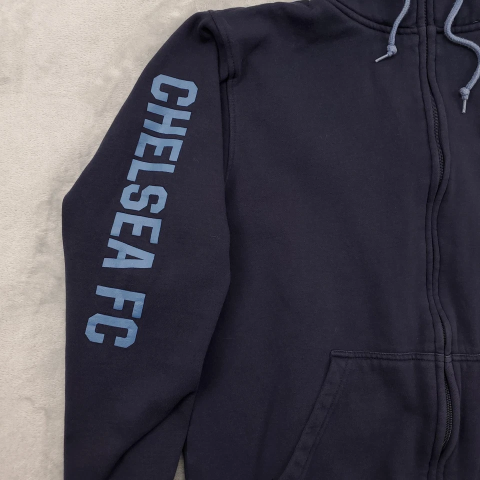Sudadera con Capucha Chelsea Football Club Para Hombre XL Azul Marino Cremallera Sudadera Premier League Fútbol Foto 4 de 4
