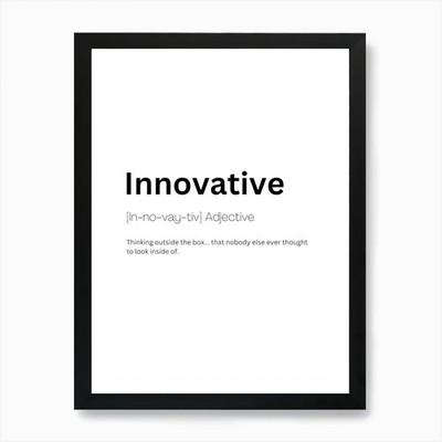 Innovative Definition Bedeutung 1 Kunst Gerahmtes Wandbild Poster Leinwanddruck Bild
