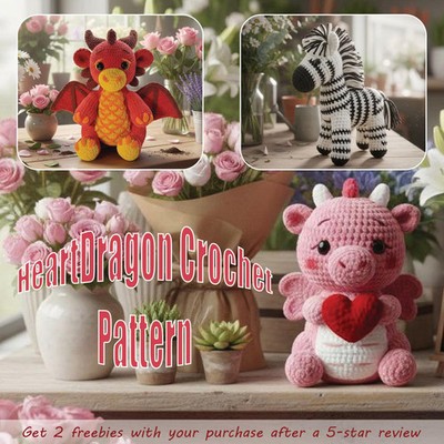 HOT Heart Dragon Crochet Pattern � Amigurumi Dragon