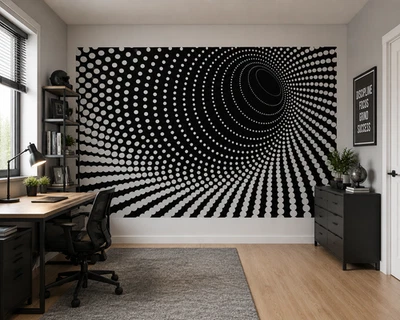 Decor Wallpaper black tunnel Wall Mural 254x183cm large size boy bedroom art - Image 1 of 4