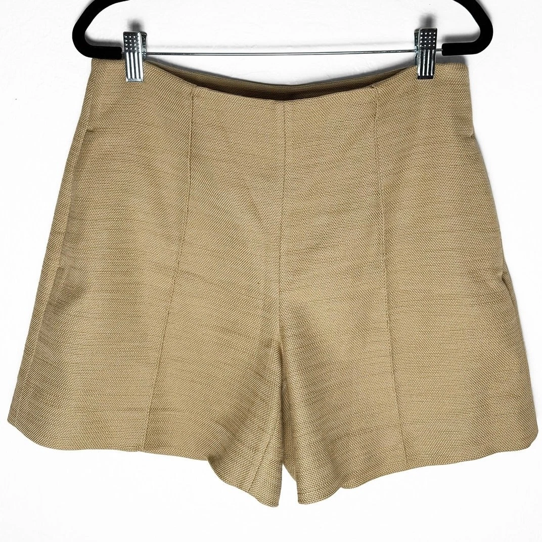 Vince Women's Sculptural Linen Blend Panama Shorts Side Zip Hook Closure Pockets
Opens in a new wind