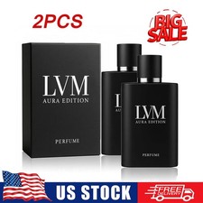 2X LVM Aura Cologne Parfum Spray Men's Perfume Fresh Fragrance Long Lasting NEW 