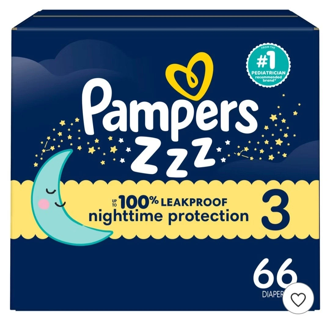 Pampers Swaddlers Overnight Diapers - Size 3 - 66ct: Wetness Indicator