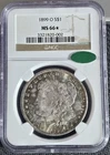 1899-O Morgan Silver Dollar $1 NGC MS66 Star CAC Green Bean–Toned/Original Luste