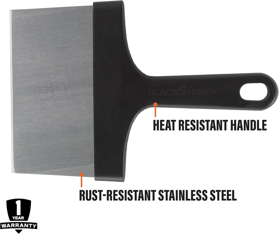 Raspador de chapa Blackstone – Raspador de churrasqueira resistente de topo plano para limpeza - Imagem 3 de 4