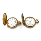 Antique Elgin 7-15j 12s Model 2 Double Hunter Pocket Watches Lot of 2 #WB4495-5