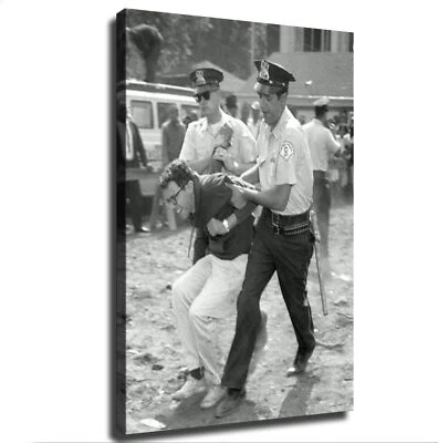 Arrest Bernie Sanders Chicago Unrest Posters Canvas Print Wall Art Framed