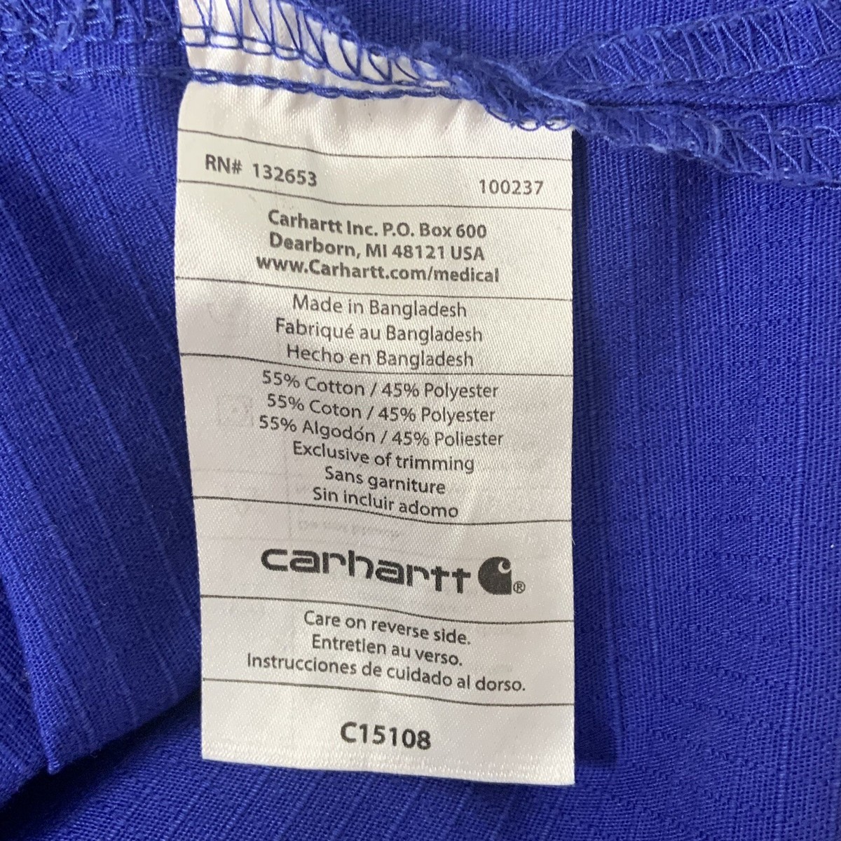 mi Carhartt Force Flex Vneck Media Scrub Top Size Small | eBay