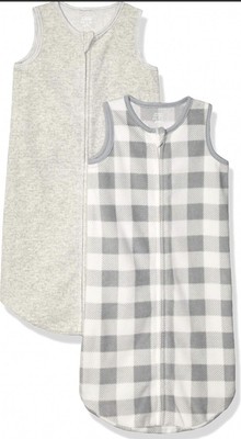 2 Pcs Amazon Essentials Unisex Babies Microfleece Sleep Sack Size 6 Month New 