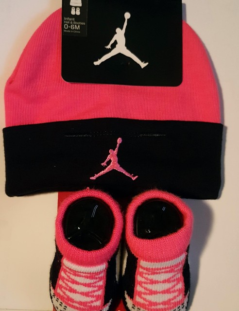 jordan infant hat and booties