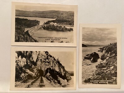 Vintage Photos 1942 JACKFISH North Shore Lake Superior Ontario, Canada Lot of 3