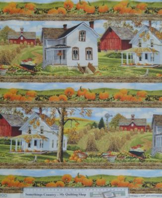 Quilting Patchwork Sewing Fabric FARM FRESH PRODUCE BORDERS Material 50x55 FQ...