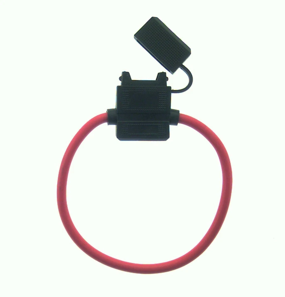 5Pack 10Gauge Inline ATC Fuse Holder+20AMP Fuse With Cover New Car Truck Install - Image 2 of 4