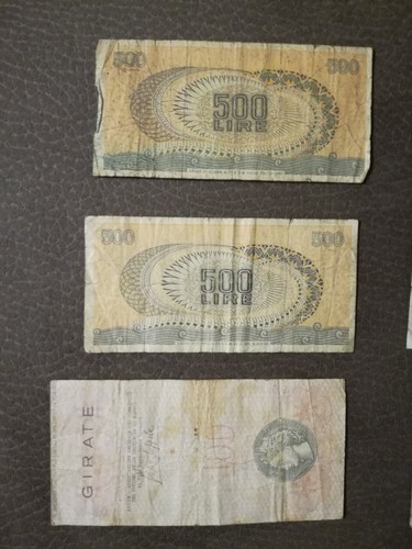 LOTTO 6 BANCONOTE 500 LIRE ARETUSA 1967/1970/1976 + ASSEGNI 1977 100/150 LIRE - Foto 6 di 9