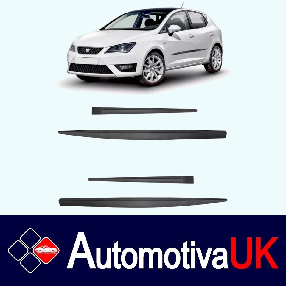 Seat Ibiza 5D Mk4 новые черные полирующие полоски| защита дверей | комплект боковых молдингов - Изображение 3 из 4