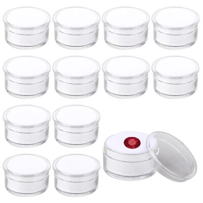 12Pcs Small Display Box Gemstone Holder Case Jewelry Show Box Container Holde...