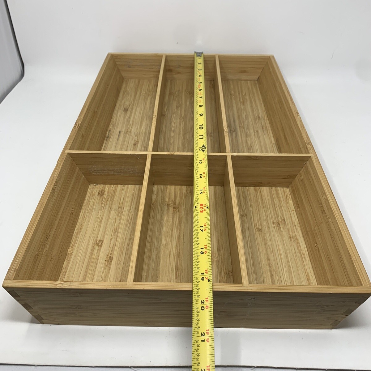 IKEA VARIERA Bamboo Utensil Flatware Cutlery Drawer Organizer 22806 19.5 x 11.75