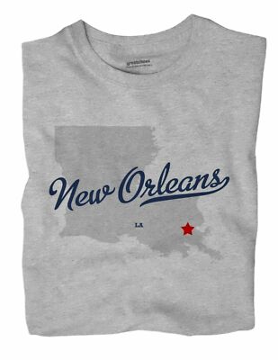 New Orleans Louisiana LA T-Shirt MAP