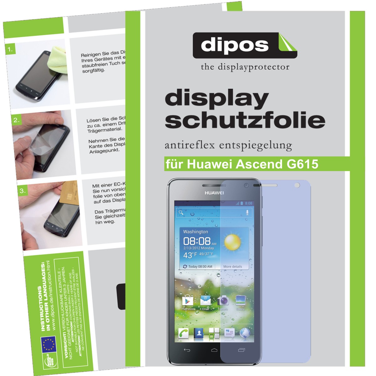 Pellicola per Huawei Ascend Y300 Prottetiva Transparente Proteggi Schermo