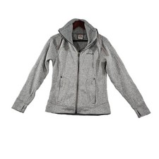 Avalanche Womens Jacket Long Sleeves Full Zip Pockets Thumbholes Gray Small