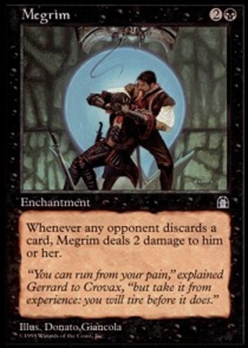 MTG - Megrim - Stronghold - NM, English Magic FLAT RATE SHIP