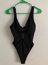 Womens One Piece Bathing Suit New Color Black Size Large
