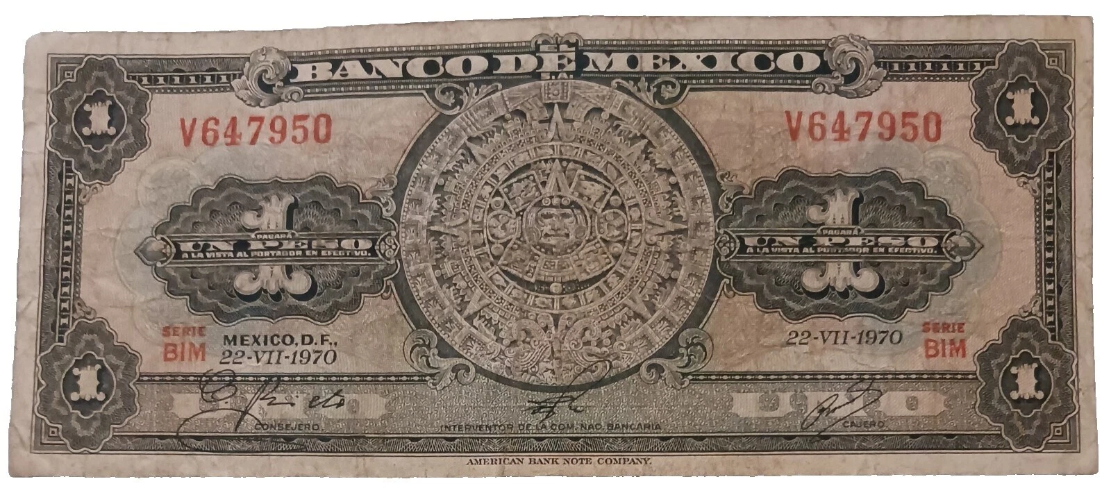 1970 billetes de Norteamérica y Centroamérica