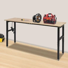 Adjustable Workbench, Heavy Duty Work Bench, Workbench with Power Outlets