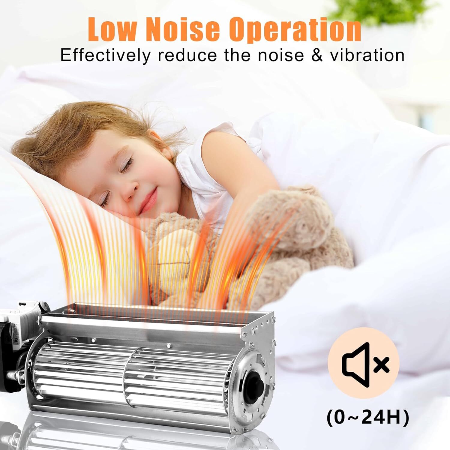 ZCB100 Blower Fireplace Fan for Pleasant Hearth Vent Free Fireplace Inserts New