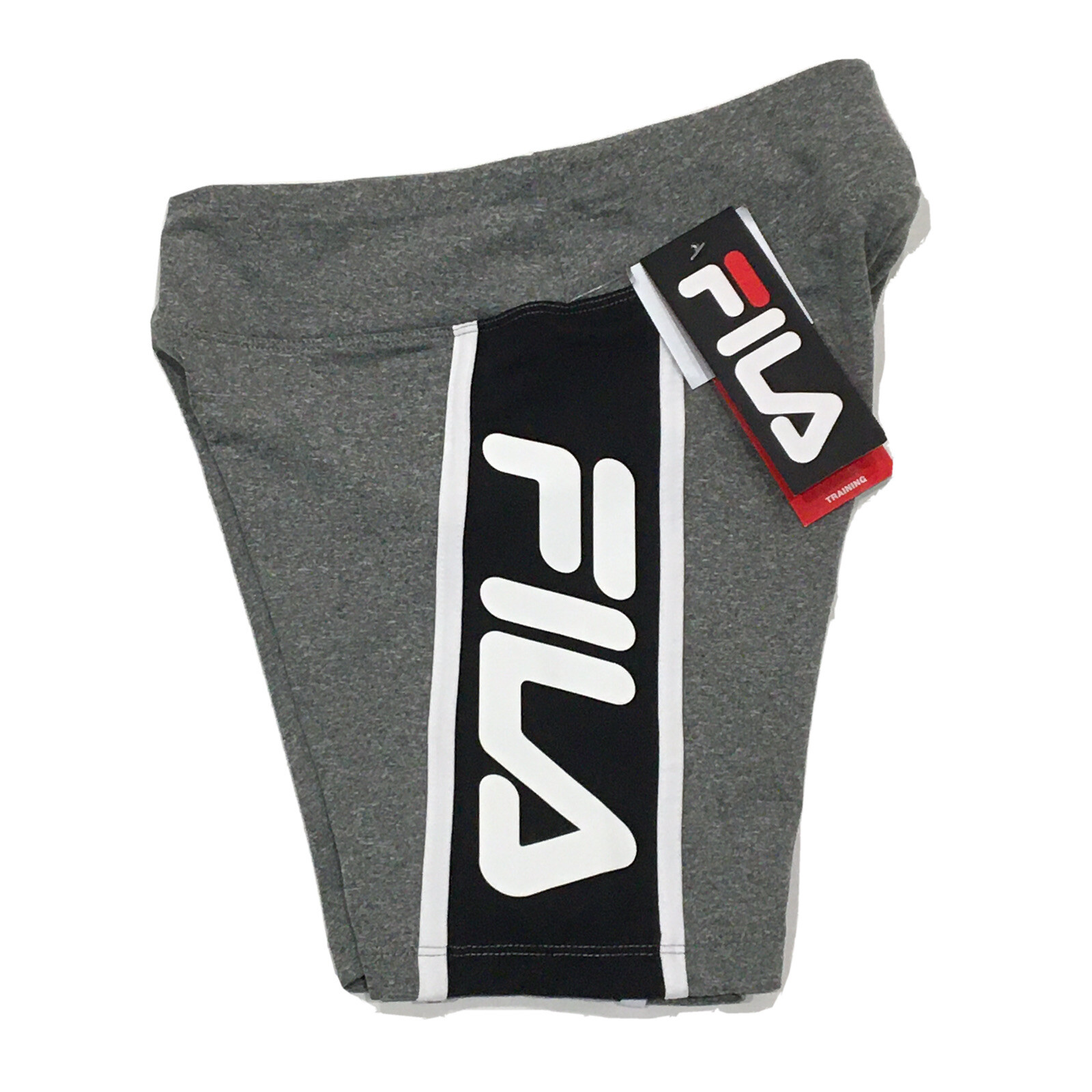 Pantaloncini bici FILA donna Galaxy taglia XS extra small grigio logo poli spandex