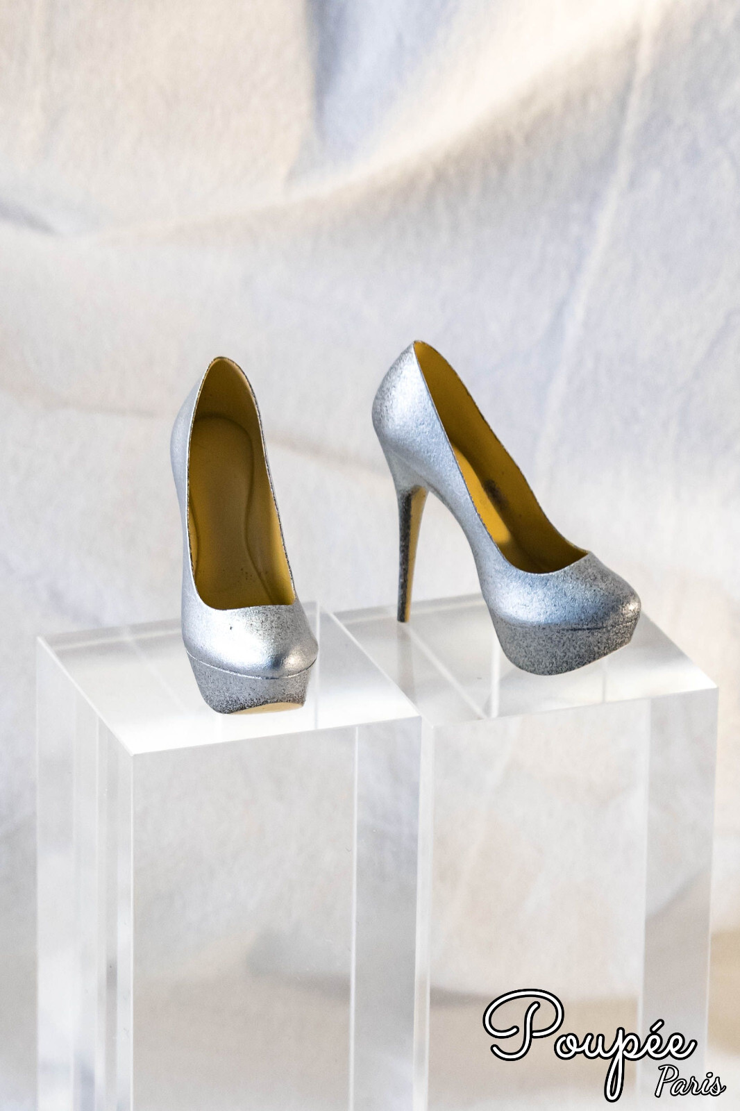 Escarpin argent 1/6 pour poupée TBLEAGUE S42 S43 S46A