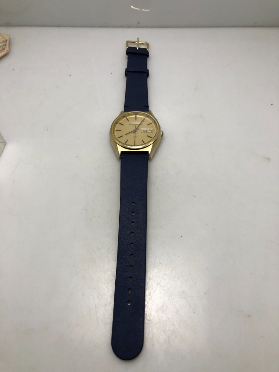 Vintage Seiko Grand Quartz 4843-8110 Day/Date Cap Gold Men's