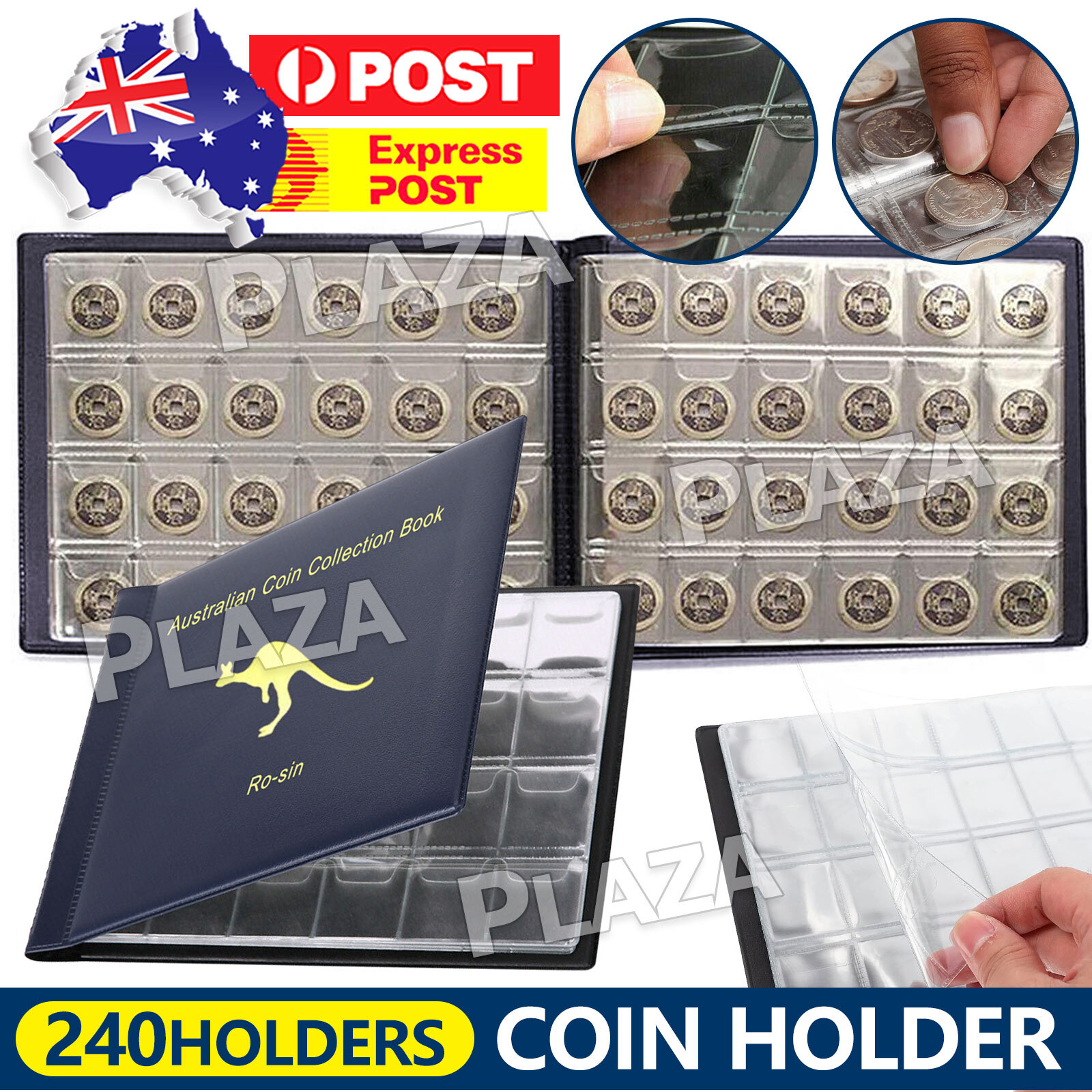 240 Coins Australian Coin Holder Album Storage Book Collection Folder