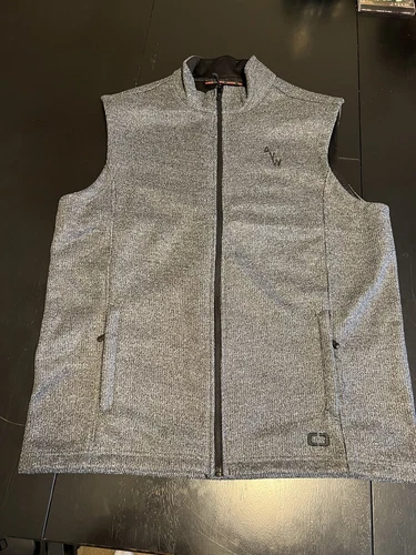 OGIO Full Zip Grit Fleece Vest NWT Diesel Heather Gray Rugged Textured XL - product listing photo