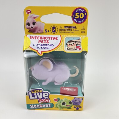 Little Live Pets NeeDees Scampee Mouse Wearable Interactive Figure Pack Open Box