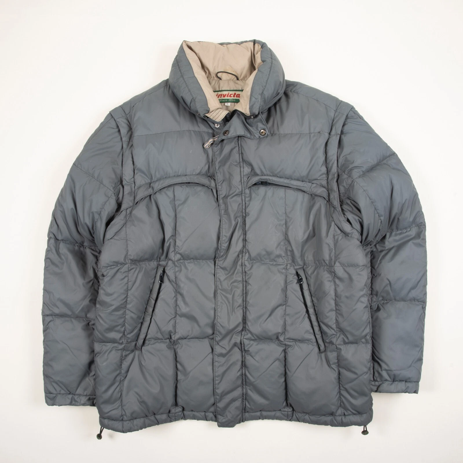 Vintage Invicta Puffer Jacket Removable Sleeves Insulated Bodywarmer Coat 3267