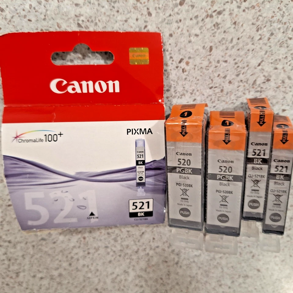 5X Compatible Ink CLI-521 + 520 Black For Canon PIXMA MP980 MP630 MP540 - Image 3 of 4