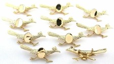 TEN 2 1/5 INCH ROADRUNNER 14x10 OVAL CABOCHON BROOCH PIN MOUNTING CLOSEOUT DD42