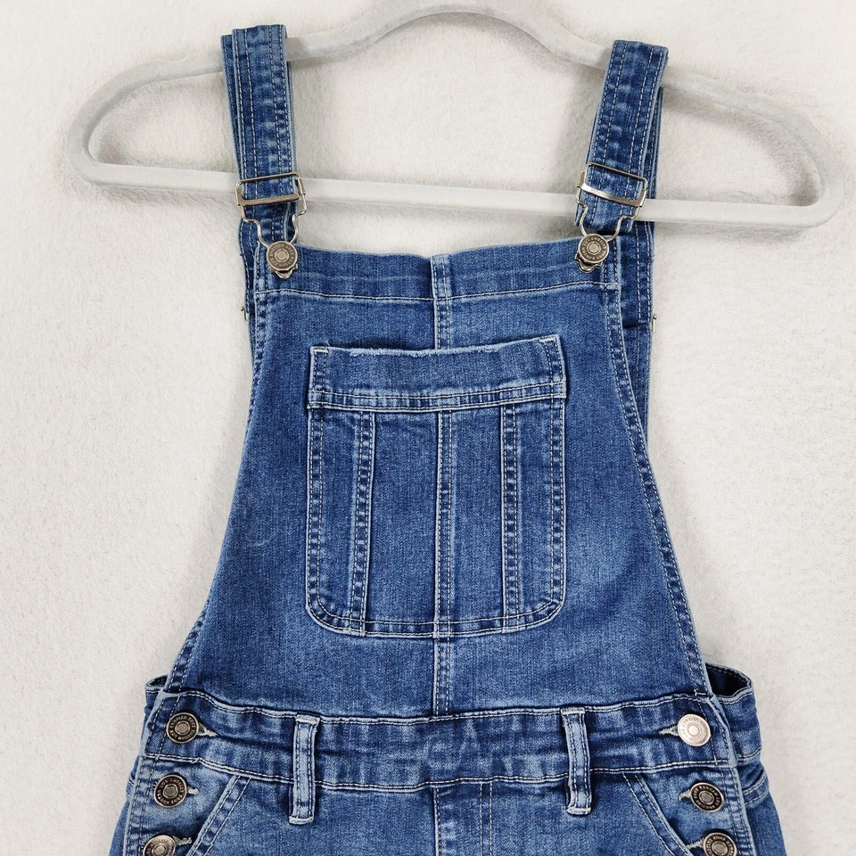 Mono Kancan Mujer Extra Pequeño Azul Denim Pantalones Cortos Mameluco Desgastado Foto 2 de 4