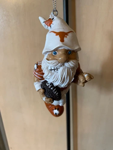 Texas Longhorns NCAA Gnome Hanging Santa Figuring Ornament - New in Box