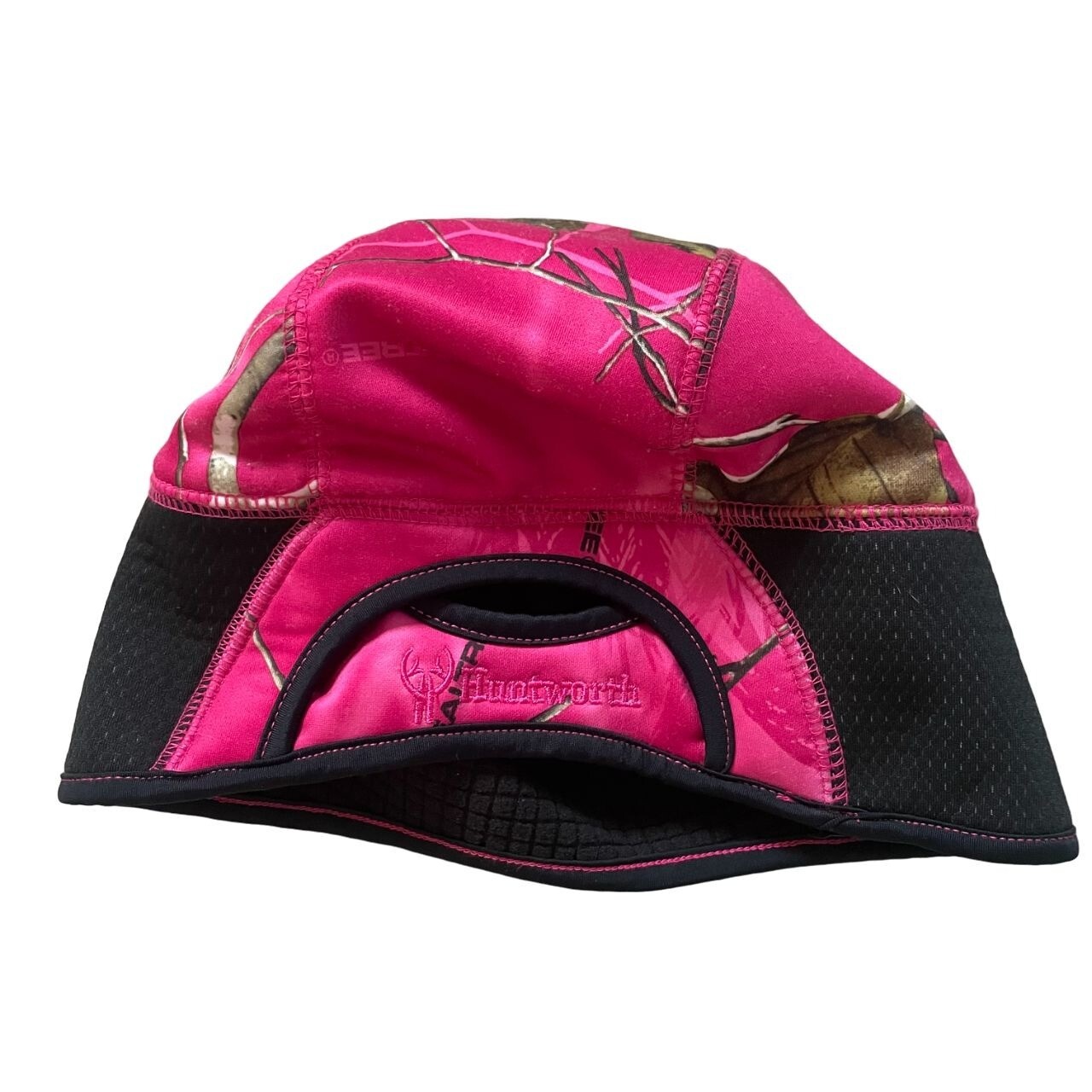 Cappello Cappello Mimetico Huntworth Beanie Donna Rosa Pony Apertura Coda Caccia Escursionismo