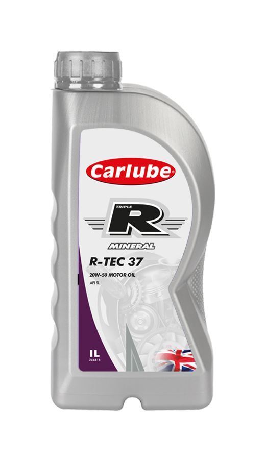 Carlube Engine Oil 12L Triple R 20W50 API SL Mineral 12x 1 Litre R-TEC 37 KCF001