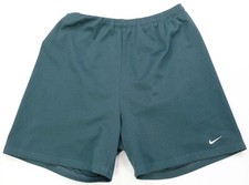 Rare VTG NIKE Small Swoosh Mesh Athletic Shorts 90s 2000s White Tag Green Boys M