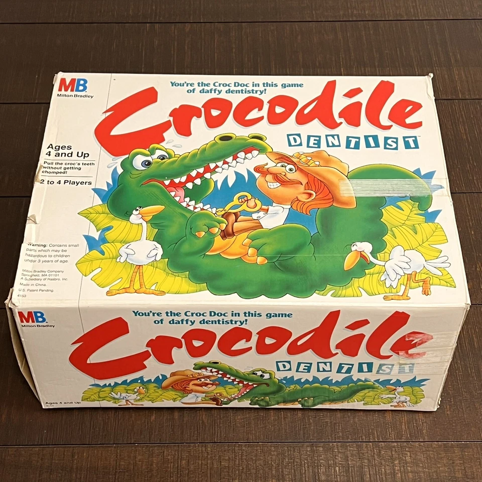 鳄鱼牙医 Milton Bradley 1990 完整原装盒不卡扣 — 第 2/4 张图片