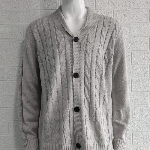 Braided Cardigan Knitted Sweater Shawl Winter Collar Jumper Mens Jacket Thermal@ - Picture 6 of 20