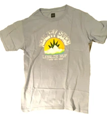 HUF T Shirt Men (Medium) Reality Sucks light Blue