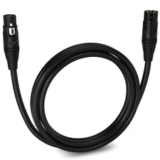 6 Feet XLR Microphone Cable Balanced Male to Female 3 Pin Mic Cord for Powered S