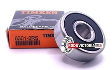 TIMKEN 6301 2RS DEEP GROOVE BALL BEARING, RUBBER SEALED 12x37x12 mm